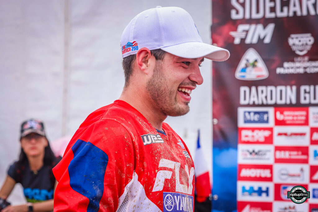 Max Lindquist racing his Yamaha YFZ450R for Team USA in France.