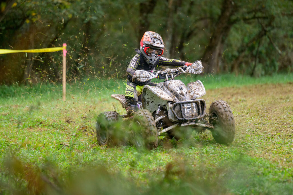 Justin Collins Jr. racing in the Micro ATV race at Round 11.